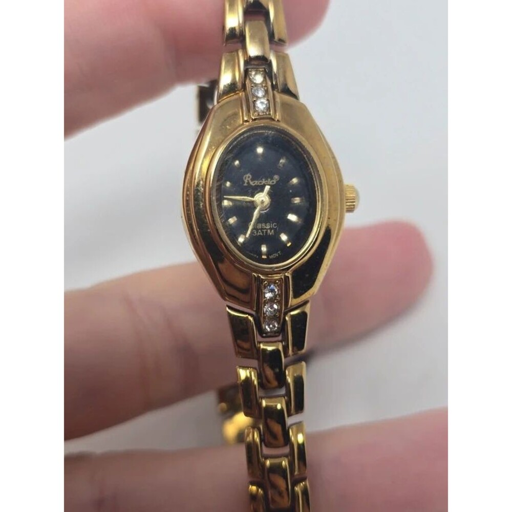 Vintage Racklo Classic Gold-Tone Women’s Quartz Dress Watch
